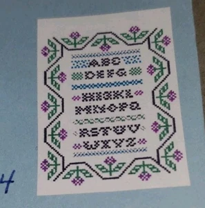 Muestreador de muestras pequeñas patrón de punto de cruz - Imagen 1 de 3