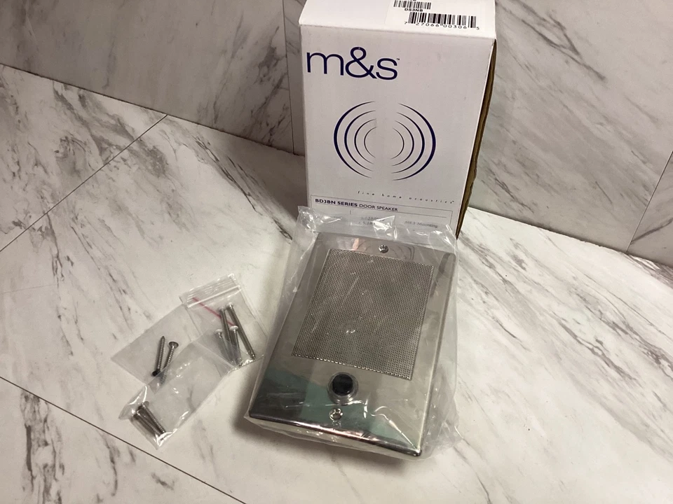 M&S DS3NB Brushed Nickel Wall Door Speaker With Bell Button - Image 1 of 4