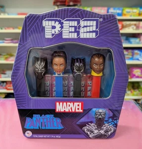PEZ Black Panther Sammeldose Geschenkset mit 4 PEZ Spendern, Marvel - Bild 1 von 2