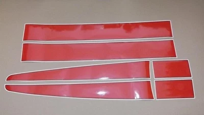 Rayas rojas oscuras/rojas medianas para Ferrari 430 Scuderia líneas gráficas carreras f430 Foto 1 de 4