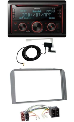 Pioneer 2DIN MP3 DAB USB CD Bluetooth Autoradio für Alfa Romeo 147 GT 00-10 silb - Bild 1 von 4