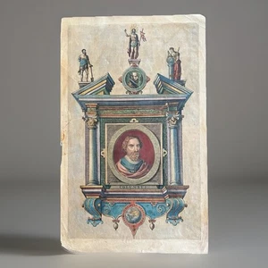 Grabado antiguo de Cristóbal Colón - Imagen 1 de 9