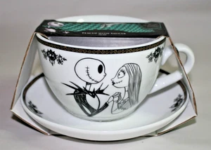 Taza de té y platillo Disney Pesadilla antes de Navidad Jack Skellington y Sally nuevo - Imagen 1 de 3