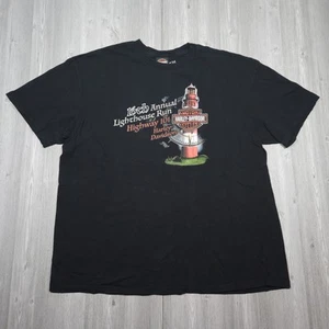 Harley Davidson Hemd Herren 2XL XXL Schwarz Lighthouse Run Highway 101 Oregon 2016 - Bild 1 von 12