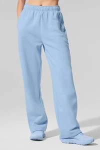 Felpa gamba dritta AIo Yoga Accolade colore limitato pantaloni blu conchiglia S M L - Foto 1 di 8