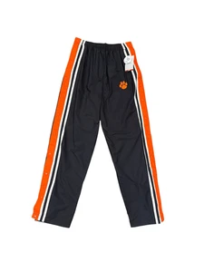 Neu mit Etikett Vintage Holloway sportliche Trainingshose mit seitlichem Druckknopf orange/schwarz Nylon Größe Large - Bild 1 von 8