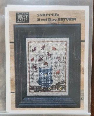 Cuadro y botones de pargo de cala doblada con patrón de punto de cruz "Mejor día de otoño" Foto 1 de 2