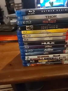 15 MCU Marvel Avengers Blu Ray Movie Collection Lot Thor Avengers DC  - Picture 1 of 1