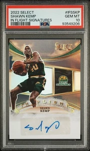 Select Shawn Kemp In Flight Auto 2022/149 #IFS-SKP PSA 10 Supersonics - Imagen 1 de 2