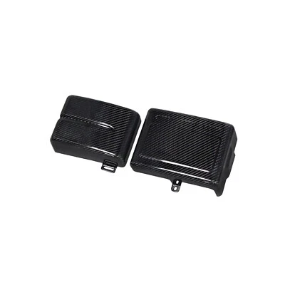 Black Carbon Fiber Battery Side Covers for Harley Dyna Street Bob FXDB 2006-2017 - Image 1 of 4