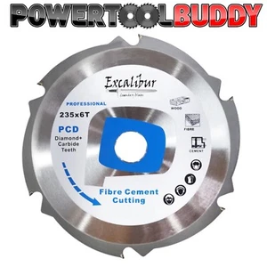 EXCALIBUR PCD Blade Fibre Cement Saw Blade 235mm x 30mm 6T - Polycrystalline - Picture 1 of 4