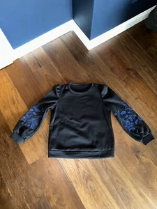 SHEIN SWEATER SCHWARZ BLAU STICKEREI TOP ZUSTAND S - Bild 1 von 3