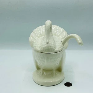 Barco de salsa de pavo de colección con cucharón EE. UU. #800 Acción de Gracias Cottagecore - Imagen 1 de 12
