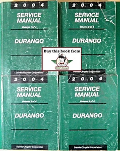 2004 Dodge Durango Shop Repair Maintenance Service Manual Complete 4 Vol. Set - Picture 1 of 2