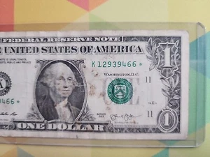 Star Note Bill Da un dollaro Dallas Texas K Block Series 2013 - Foto 1 di 3