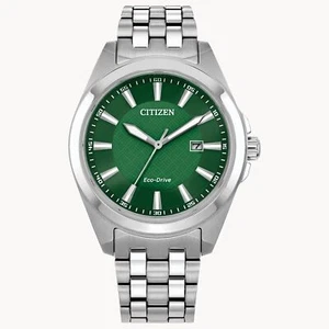 Citizen Men's Peyten Green Dial Eco-Drive Watch - BM7530-50X NEW - Picture 1 of 4