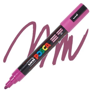 Posca Marker, Lackmarker, Himbeerfarbe, 5 m mittlere Spitze, Deckfarbe, Acryl - Bild 1 von 3