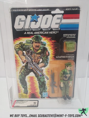 Leatherneck Series 5 36 Back AFA 80+ 80/85/90 G.I. Joe ARAH 1986 Hasbro MOSC Cover