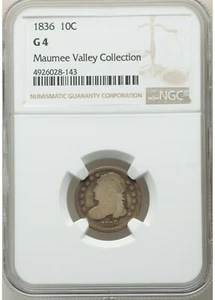 1836 Capped Bust Dime NGC G4 - Picture 1 of 2
