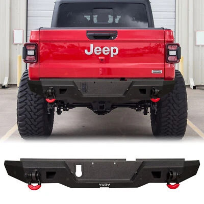 MARSITTER Steel Rear Bumper For 2020-2025 Jeep Gladiator JT with D-rings Foto 1 de 4