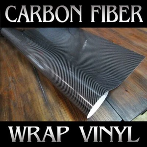 Premium 3M Printed Carbon Fiber Car Vinyl Decal Wrap Bubble Free Various Sizes - Picture 1 of 3