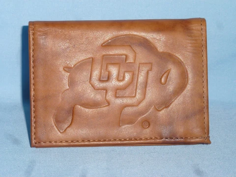 COLORADO BUFFALOES   Leather TriFold Wallet   NEW!  br2 Cover