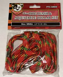 Protective Pets 5' Foot Dog Leash Collar Set Upto 20 Pounds 60" Leash PTC-54932 - Picture 1 of 2