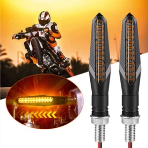 4Pcs Motorcycle LED Front & Rear Turn Bike Signal Lights Indicator Blinker Light - Bild 1 von 12