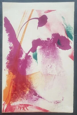 PAUL JENKINS 1923-2012 NY FIRMADO AP LITOGRAFÍA PINTURA VER VOZ CORAZÓN GALÉS Foto 1 de 4