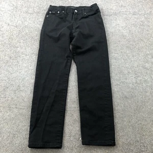 Polo Ralph Lauren Jeans Boys 10 Black Hampton Straight Flat Front Chino Casual - Picture 1 of 10