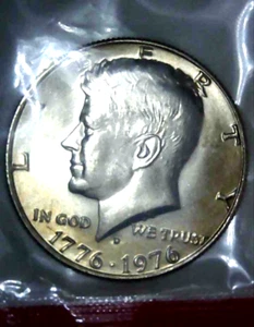 1976-D 50C Kennedy Half Dollar UNC M/S CN Clad 25wt0526 - Picture 1 of 2