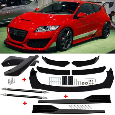 Kit de carrocería de alerón divisor de labios para parachoques delantero para Honda CR-Z faldón lateral labio trasero Foto 1 de 4