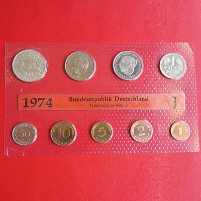 KMS DM BRD 1974 J / Coin Set Mark Germany OVP / In The Original Blister - Image 1 of 2
