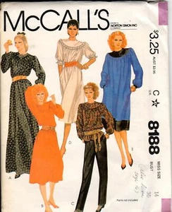 1982 McCall's Pattern 8188 Pull-over Prairie Cottage Core Dress Size 14 Bust 36 - Picture 1 of 2