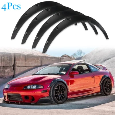 4x 4.5" Fender Flares Wide Body Wheel Arches Mudguards For Mitsubishi Eclipse 2G - Изображение 1 из 4