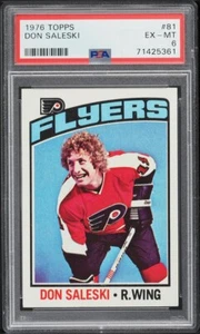 1976 TOPPS HOCKEY DON SALESKI #81 PSA 6 - Picture 1 of 2