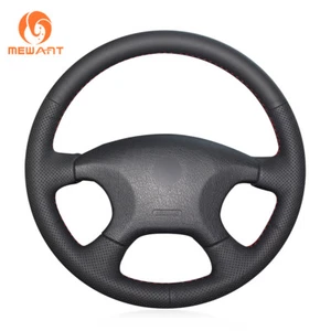 Top Black Leather Steering Wheel Cover for Citroen Elysee c-elysee Xsara Picasso - Picture 1 of 7