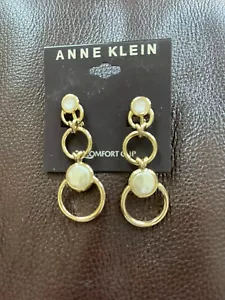Anne Klein Braided Knot Drop Clip Earrings in Gold-Tone - Picture 1 of 6