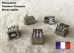 Lot de 5 Connecteur USB "B" femelle 90° a souder neuf 8-18 - Picture 1 of 5