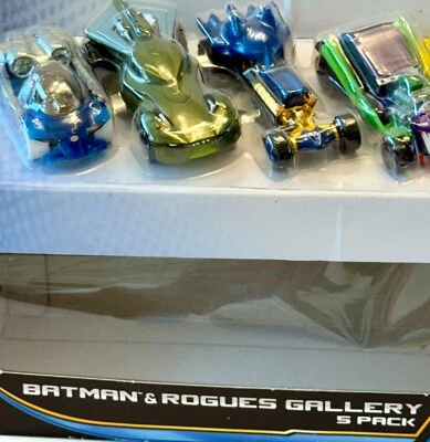 Hot Wheels DC Comics Batman & Rogues Gallery 5 Pack w/Exclusive Riddler Car~NEW! - Image 1 of 4