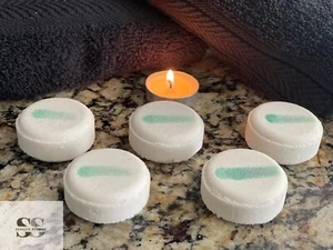 Spearmint Handmade Shower Steamers/ Spa Day Relaxation Gift Set 5 Pack - Picture 1 of 2