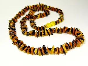 Baltic Amber Necklace 22" Multicolor Women's Natural Genuine Gemstone 4297 - Picture 1 of 7