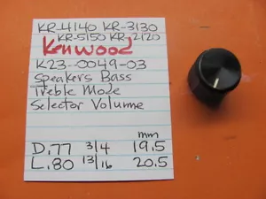 📈KENWOOD K23-0049-03 BASS TREBLE KR-4140 KR-5150 KR-3130 KR-2120 KNOB RECEIVER - Picture 1 of 3