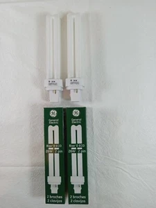 Lot of 2 NEW GE Biax D Eco 26 Watt Compact Florescent Bulbs F26DBX/835/ECO 2 Pin - Picture 1 of 4
