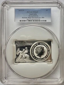 2015 Australia 3 oz 25th Anniversary Silver Kookaburra PCGS MS-69 - Picture 1 of 8