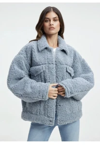Buena chaqueta sherpa americana buena chaqueta de camionero sherpa años 90 para mujer talla 5/6 2XL - Imagen 1 de 8