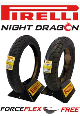 JUEGO NEUMÁTICOS DELANTEROS/TRASEROS PIRELLI NIGHT DRAGON 100/90-19 150/80-16 HARLEY SUPER GLIDE Foto 1 de 3