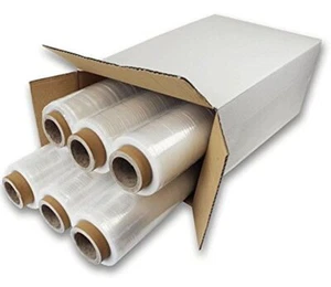 18 BOBINE DI FILM ESTENSIBILE TRASPARENTE DA 2,4 KG  50CM PELLICOLA MANUALE 23MY - Foto 1 di 3