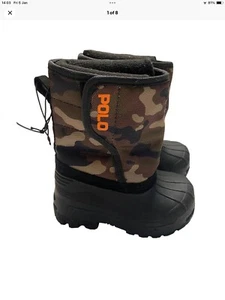Polo Ralph Lauren Kids Snow Boot Camouflage UK Size 6 New - Picture 1 of 6