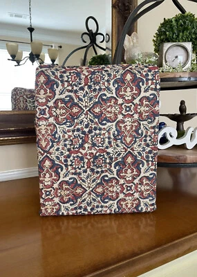 Pottery Barn Lynd King/ Cal King Duvet Cover Red/ Navy NWOT - Image 1 of 2